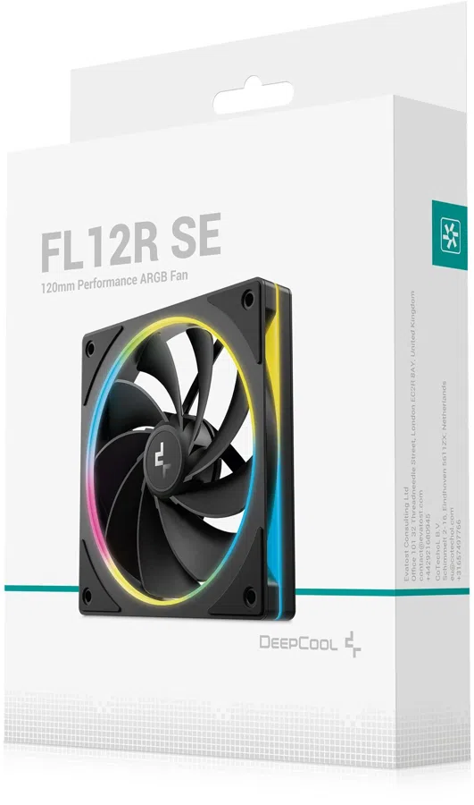 Вентилятор для корпуса Deepcool FL12R SE Reverse ARGB 120х120x25 черный 4-pin 25.79дБ (R-FL12RSE-BKAPN1-G) Ret
