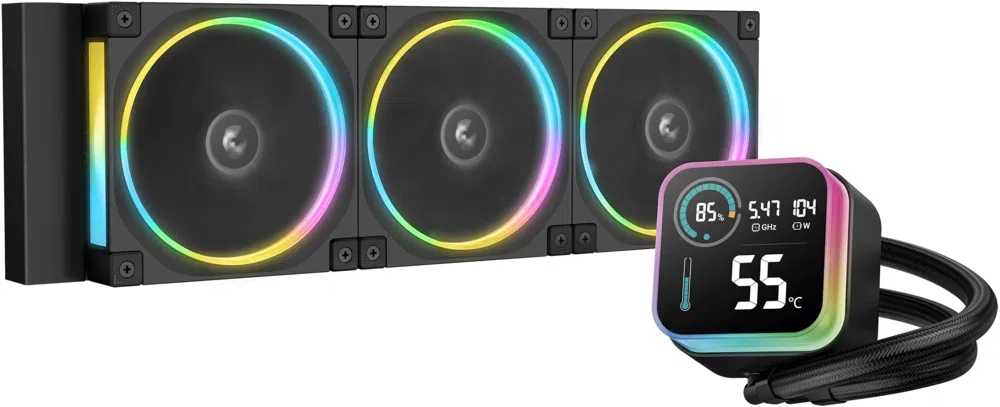 Система водяного охлаждения Deepcool LQ360 Ultra ARGB Soc-AM5/AM4/1200/1700/1851 черный 4-pin 32dB Al LCD 350W 1900gr Ret (R-LQ360-BKASMC-G-1)