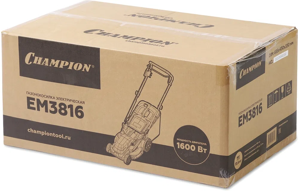 Газонокосилка ручная Champion EM3816 1.6Вт
