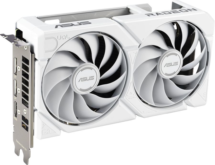 Видеокарта Asus PCI-E 5.0 DUAL-RX9060XT-16G-WHITE AMD Radeon RX 9060XT 16Gb 128bit GDDR6 2620/20000 HDMIx1 DPx2 HDCP Ret