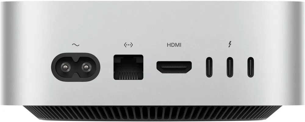 ПК Apple Mac mini A3238 M4 10 core (4.41) 16Gb SSD256Gb 10 core GPU macOS GbitEth WiFi BT серебристый (MU9D3LL/A)
