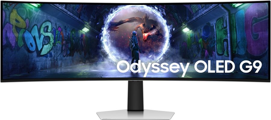 Монитор Samsung 49" Odyssey OLED G9 S49DG934SUXEN серебристый OLED LED 32:9 HDMI полуматовая HAS 250cd 178гр/178гр 5120x1440 240Hz FreeSync Premium Pro DP USB 12.9кг