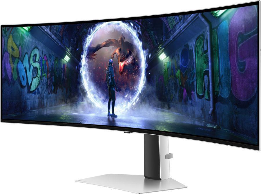 Монитор Samsung 49" Odyssey OLED G9 S49DG934SUXEN серебристый OLED LED 32:9 HDMI полуматовая HAS 250cd 178гр/178гр 5120x1440 240Hz FreeSync Premium Pro DP USB 12.9кг