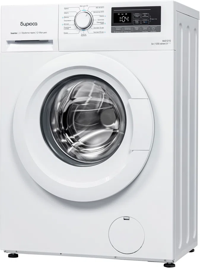 Стиральная машина Бирюса WM-ML612/10 класс: A+++ загр.фронтальная макс.:6кг белый инвертор