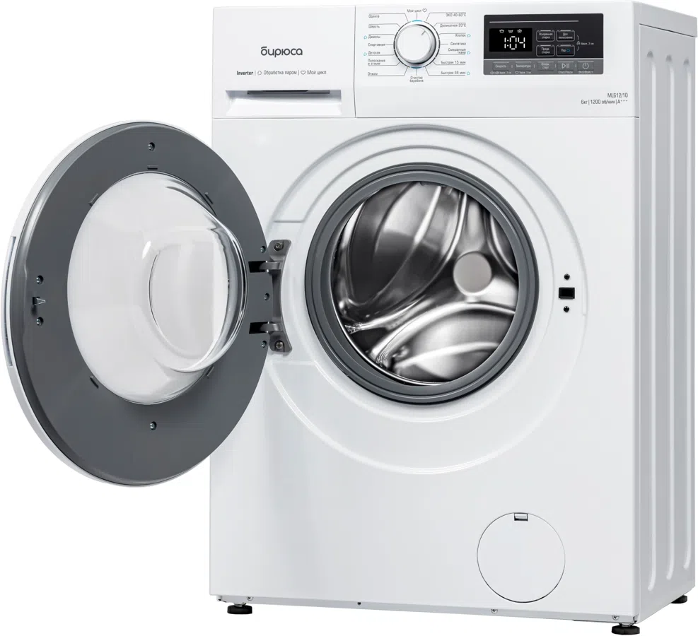 Стиральная машина Бирюса WM-ML612/10 класс: A+++ загр.фронтальная макс.:6кг белый инвертор