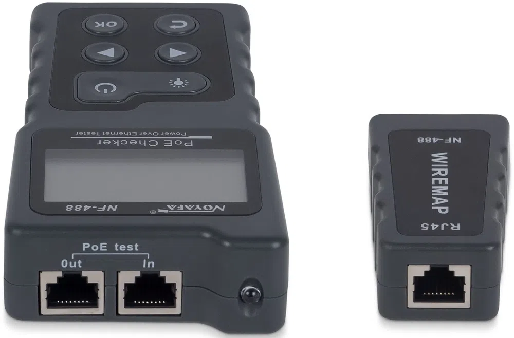 Тестер кабельный Cabeus HT-488-PoE черный