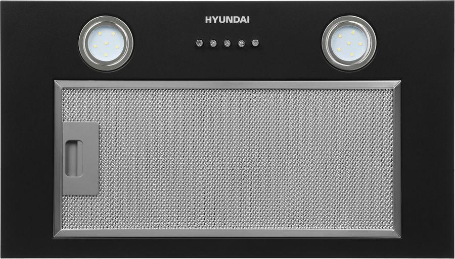 Вытяжка встраиваемая Hyundai HBB 6030 BK черный управление: кнопочное (1 мотор)