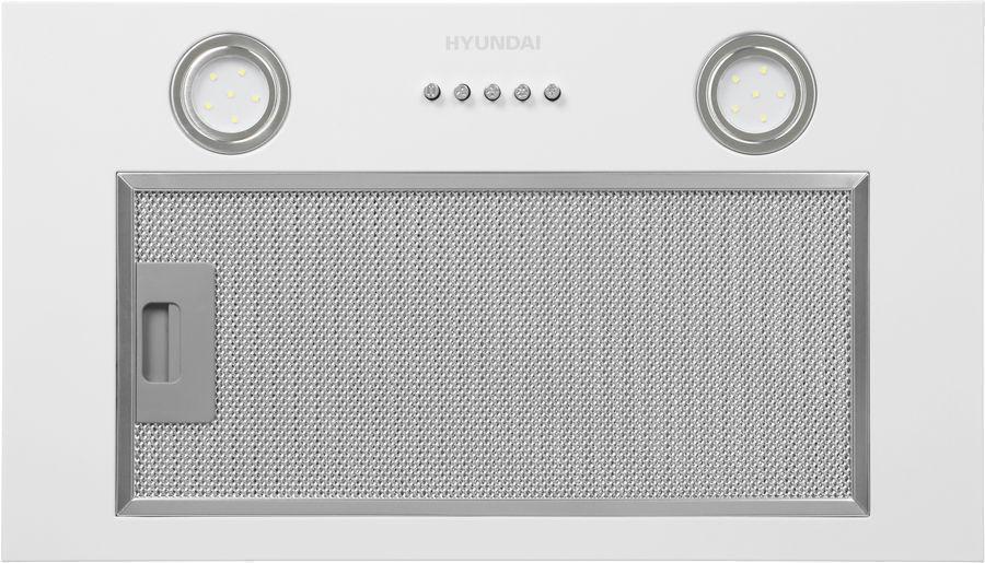 Вытяжка встраиваемая Hyundai HBB 6030 W белый управление: кнопочное (1 мотор)