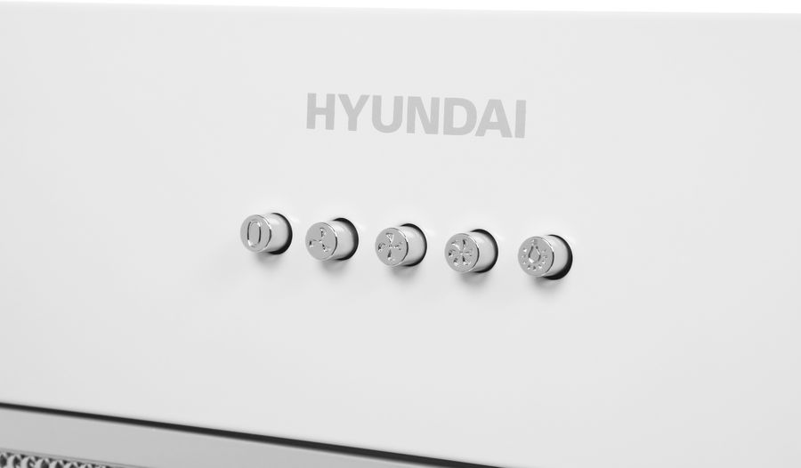Вытяжка встраиваемая Hyundai HBB 6030 W белый управление: кнопочное (1 мотор)