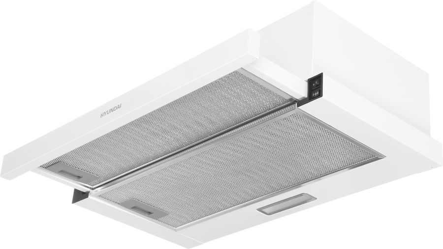 Вытяжка встраиваемая Hyundai HBH 6233 W белый управление: механическое (1 мотор)