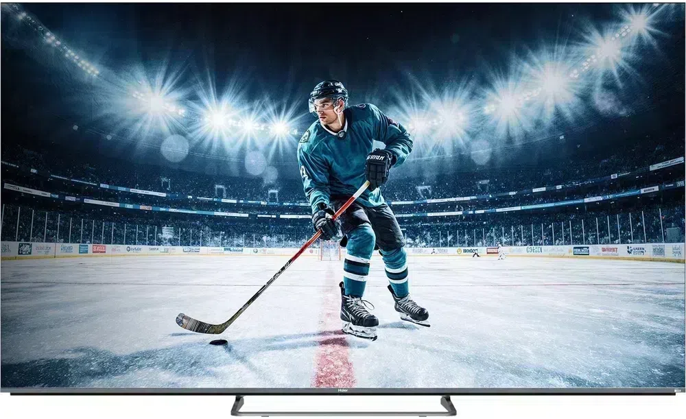 Телевизор LED Haier 75" 75 MiniLED M4 Frameless серебристый 4K Ultra HD 60Hz MEMC DVB-T DVB-T2 DVB-C DVB-S2 USB WiFi Smart TV