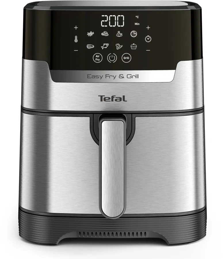 Аэрогриль Tefal Easy Fry & Grill Digital EY505D15 4.2л 1550Вт черный/серебристый (1510002069)