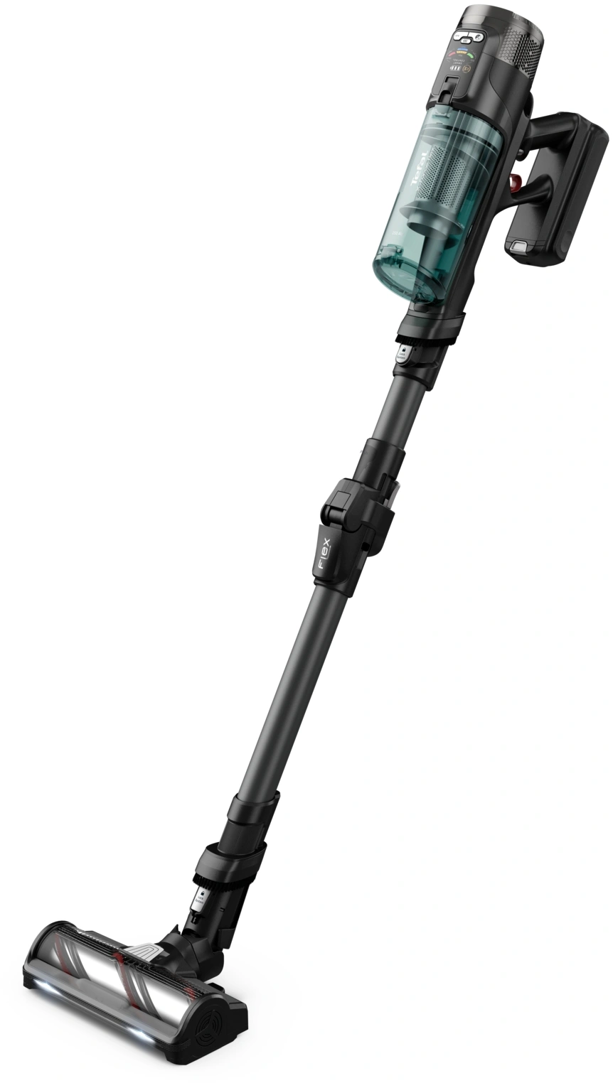 Пылесос Tefal X-Force Flex TY9L42WO 380Вт серый/зеленый