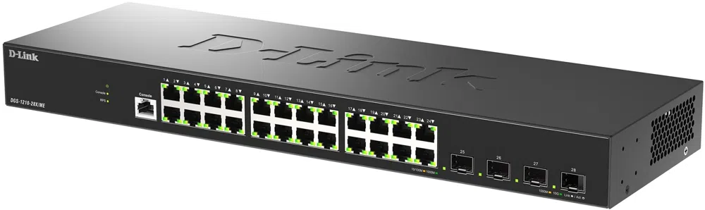 Коммутатор D-Link DGS-1210-28X/ME/C1A (L2) 24x1Гбит/с 4SFP+ управляемый