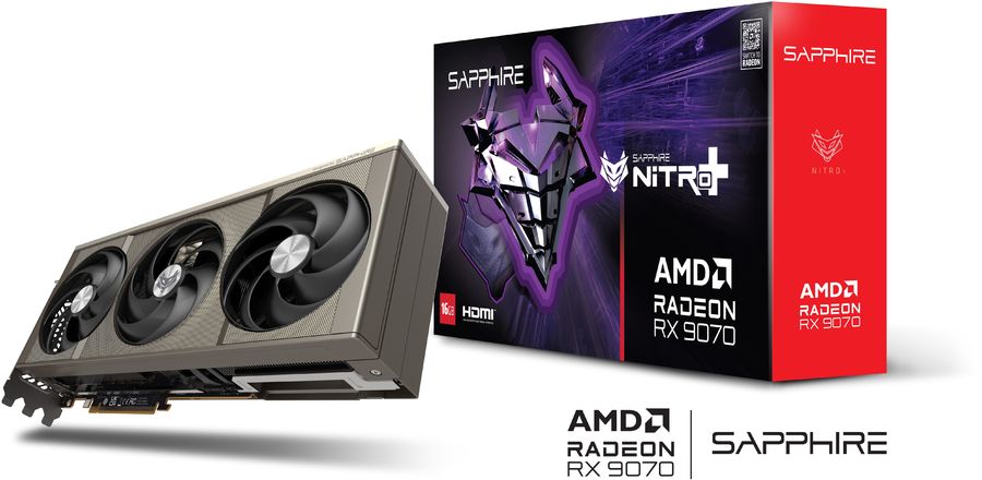 Видеокарта Sapphire PCI-E 5.0 11349-01-20G NITRO+AMD RADEON RX 9070 OC AMD Radeon RX 9070 16Gb 256bit GDDR6 2210/20000 HDMIx2 DPx2 HDCP Ret