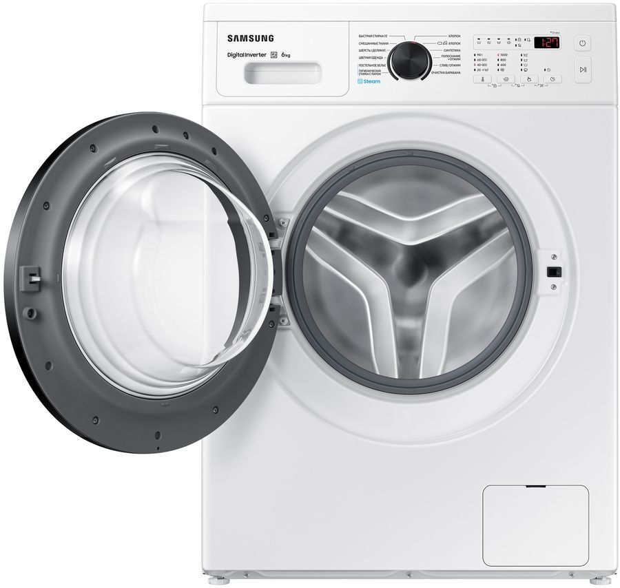 Стиральная машина Samsung WW60AG4S00CE/LD класс: A загр.фронтальная макс.:6кг белый инвертор