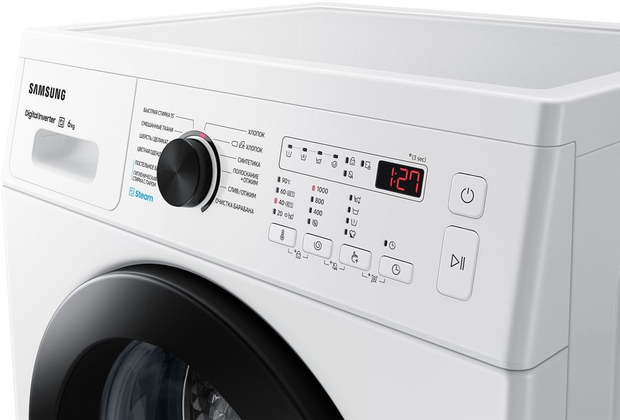 Стиральная машина Samsung WW60AG4S00CE/LD класс: A загр.фронтальная макс.:6кг белый инвертор