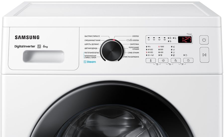 Стиральная машина Samsung WW60AG4S00CE/LD класс: A загр.фронтальная макс.:6кг белый инвертор
