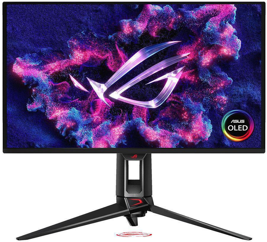 Монитор Asus 26.5" ROG Swift PG27UCDM черный QD OLED LED 16:9 HDMI полуматовая HAS Piv 450cd 178гр/178гр 3840x2160 240Hz DP Quad 4K (2160p) USB 7.62кг
