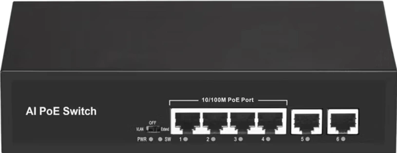 Коммутатор Falcon Eye FE-4FPF2 00-00330351 (L2) 4x100Мбит/с 2x1Гбит/с 4PoE 48W неуправляемый