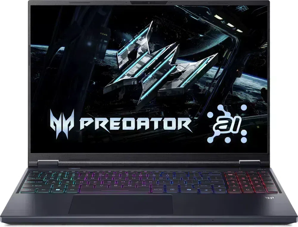 Ноутбук Acer Predator Helios Neo 16 AI PHN16-73-92NH Core Ultra 9 275HX 32Gb SSD2Tb NVIDIA GeForce RTX5070Ti 12Gb 16" IPS WQXGA (2560x1600) без ОС black WiFi BT Cam (NH.QX4CD.001)