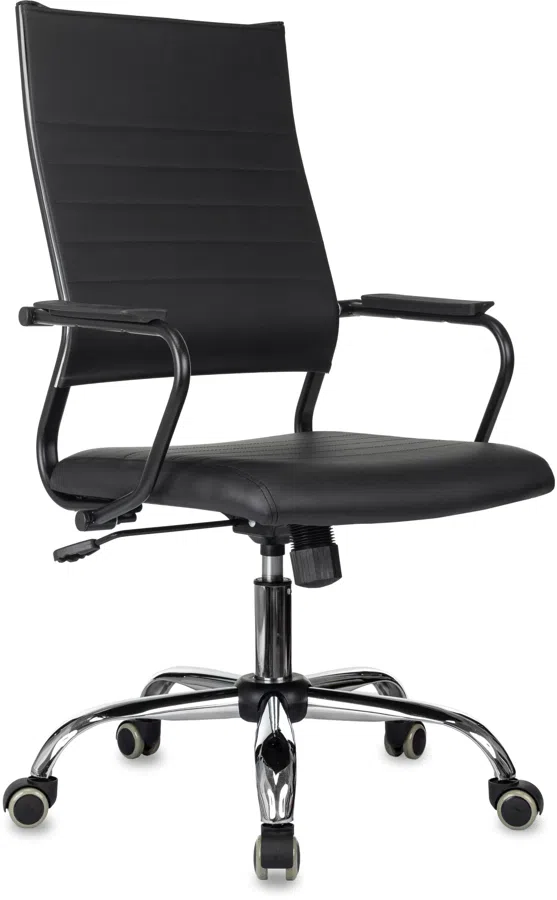 Кресло руководителя Бюрократ CH BALANCE SL Line черный экокожа крестов. металл хром