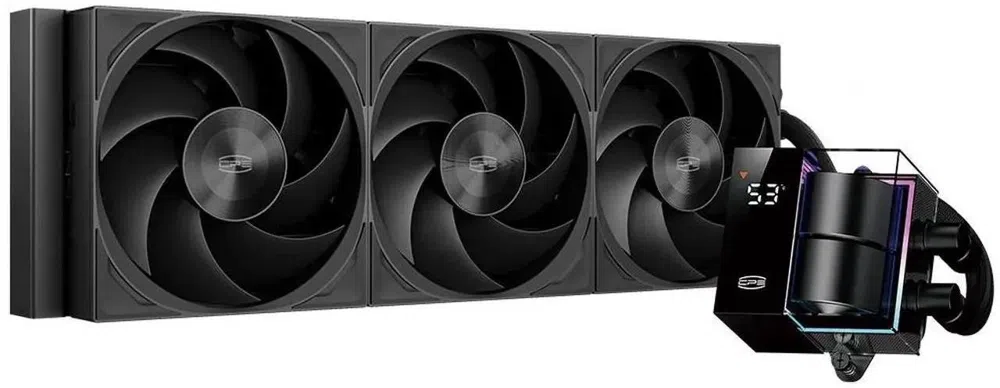 Система водяного охлаждения PcCooler DS360 Pro Digital ARGB Soc-AM5/AM4/1200/1700/1851 черный 4-pin 15-34.3dB Al LCD 310W Ret (D7-S360WBKN-GL)