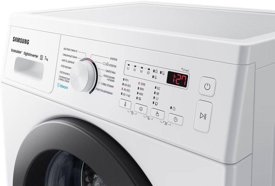 Стиральная машина Samsung WW70AG4S21VELD класс: A загр.фронтальная макс.:7кг белый инвертор