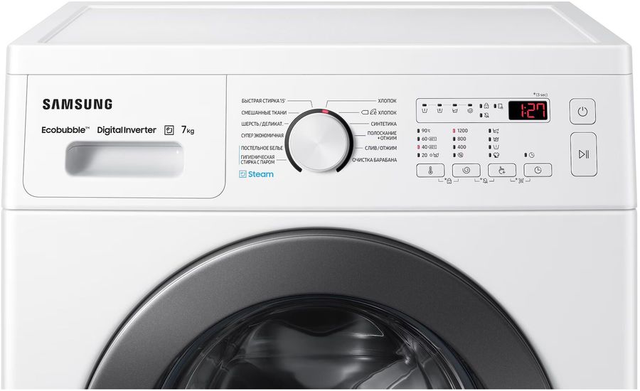 Стиральная машина Samsung WW70AG4S21VELD класс: A загр.фронтальная макс.:7кг белый инвертор