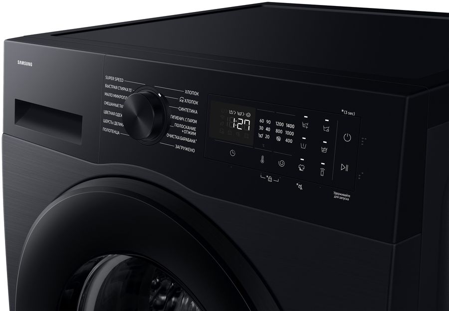 Стиральная машина Samsung WW90DG5U34ABLP класс: A загр.фронтальная макс.:9кг черный инвертор