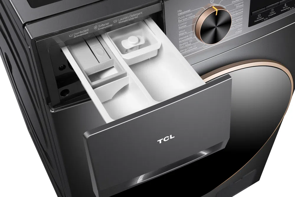 Стиральная машина TCL W-P210W класс: A+++ загр.фронтальная макс.:10кг серый инвертор