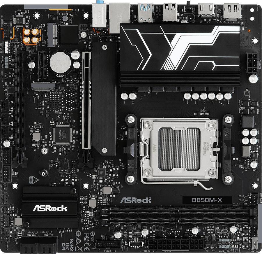Материнская плата Asrock B850M-X R2.0 Socket AM5 AMD B850 2xDDR5 mATX AC`97 8ch(7.1) 2.5Gg RAID+HDMI+DP