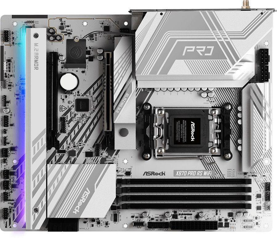 Материнская плата Asrock X870 PRO RS WIFI Socket AM5 AMD X870 4xDDR5 ATX AC`97 8ch(7.1) 2.5Gg RAID+HDMI