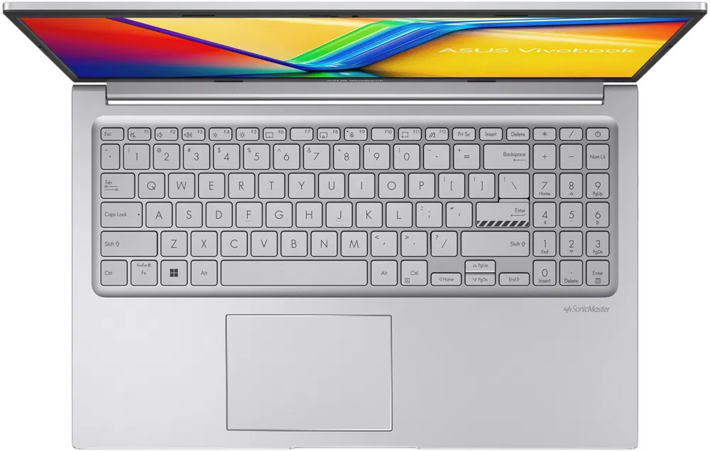 Ноутбук Asus Vivobook 15 X1504VA-BQ4056 Core 5 120U 16Gb SSD512Gb Intel Graphics 15.6" IPS FHD (1920x1080) без ОС silver WiFi BT Cam (90NB13Y2-M02FT0)