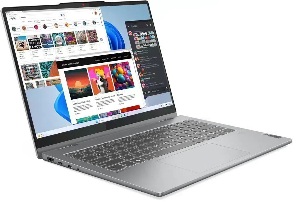 Ноутбук Lenovo IdeaPad 5 2-in-1 14IRH9 Core i7 13620H 16Gb SSD512Gb Intel UHD Graphics 14" OLED Touch WUXGA (1920x1200) без ОС grey WiFi BT Cam (83KX0041PS)
