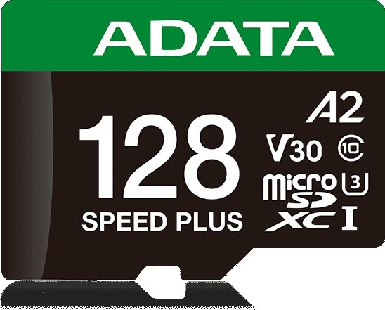 Флеш карта microSDXC 128GB A-Data UD128GUI3V30A2SP-RA1 Speed Plus V30 A2 + adapter