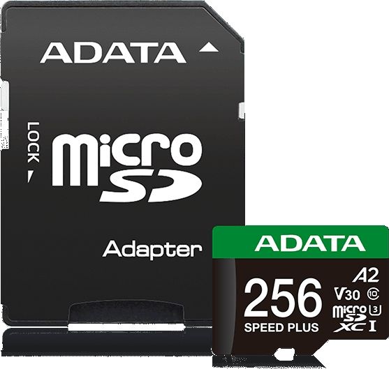 Флеш карта microSDXC 256GB A-Data UD256GUI3V30A2SP-RA1 Speed Plus V30 A2 + adapter