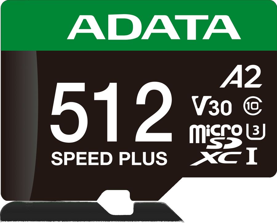 Флеш карта microSDXC 512GB A-Data UD512GUI3V30A2SP-RA1 Speed Plus V30 A2 + adapter