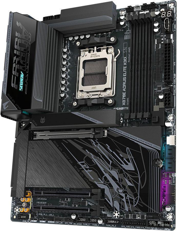Материнская плата Gigabyte X870E AORUS ELITE X3D Socket AM5 AMD X870E 4xDDR5 ATX AC`97 8ch(7.1) 5Gigabit RAID+HDMI