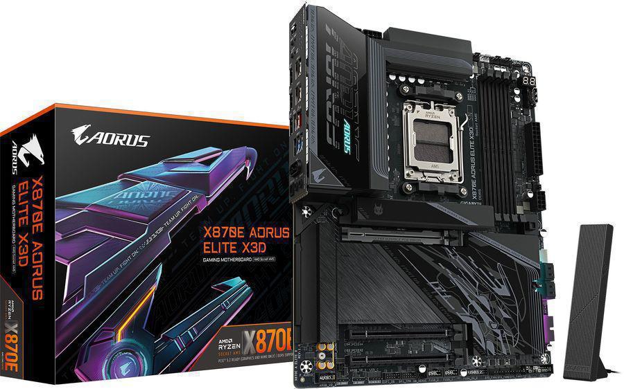Материнская плата Gigabyte X870E AORUS ELITE X3D Socket AM5 AMD X870E 4xDDR5 ATX AC`97 8ch(7.1) 5Gigabit RAID+HDMI