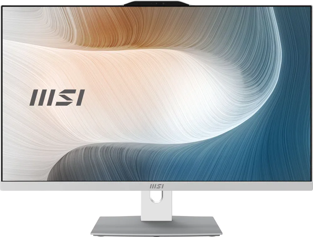 Моноблок MSI Modern AM272P 12M-1041XRU 27" Full HD i5 1235U (1.3) 16Gb SSD1Tb Iris Xe без ОС GbitEth WiFi BT 120W клавиатура мышь Cam белый 1920x1080