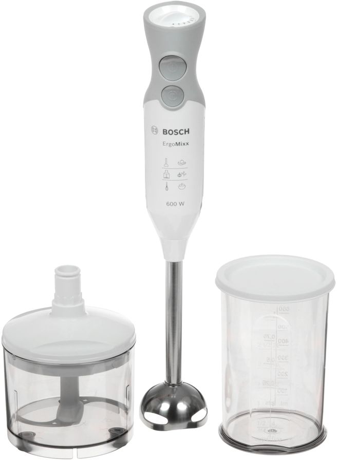 Блендер погружной Bosch MSM66120 600Вт белый/серебристый