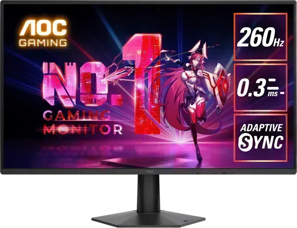 Монитор AOC 27" Gaming 27G50Z черный IPS LED 0.5ms 16:9 HDMI M/M матовая 1000:1 300cd 178гр/178гр 1920x1080 260Hz DP FHD