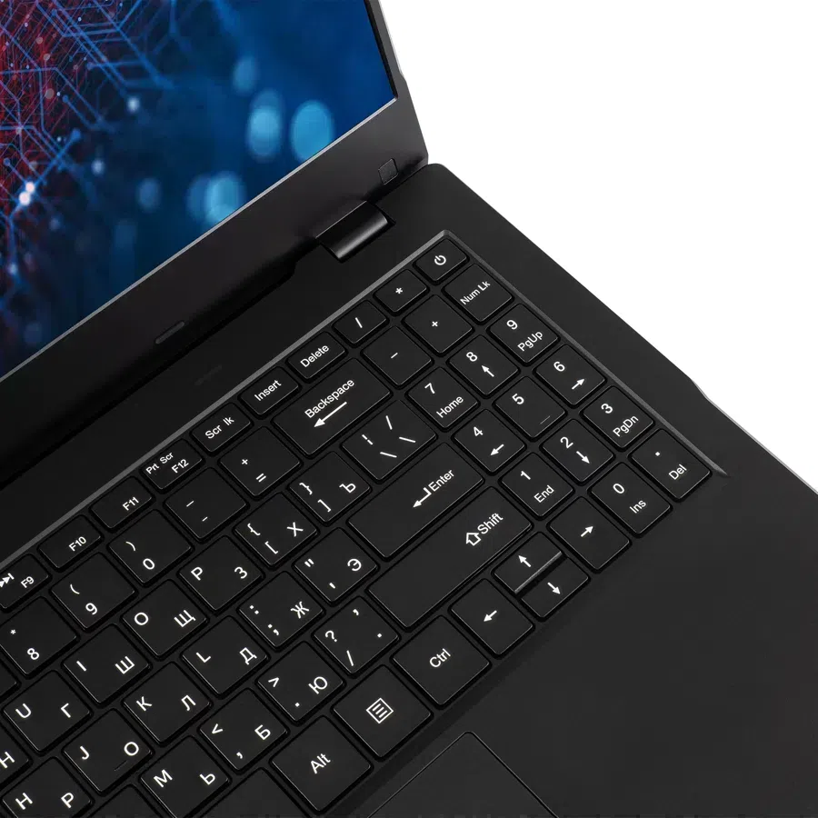 Ноутбук IRU Planio 15ING Celeron N4500 16Gb SSD512Gb Intel UHD Graphics 15.6" IPS FHD (1920x1080) Windows 11 Pro 64 black WiFi BT Cam 6000mAh (2140840)