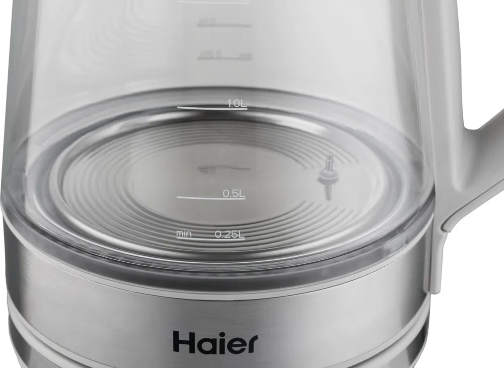 Чайник электрический Haier HK-501 1.7л. 2400Вт серый корпус: стекло/пластик (TD0036930RU)