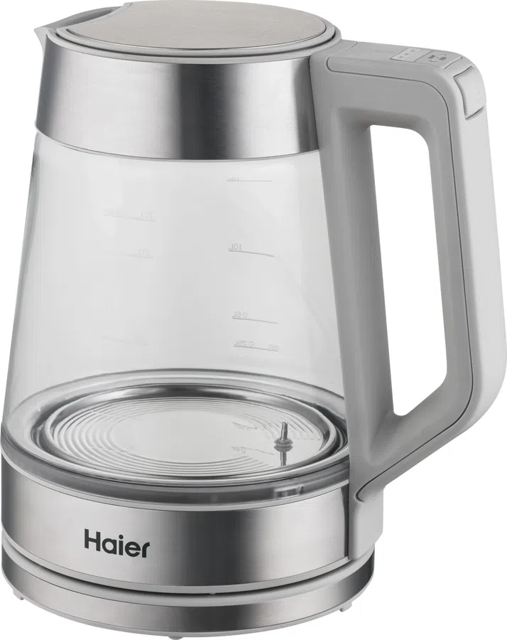 Чайник электрический Haier HK-501 1.7л. 2400Вт серый корпус: стекло/пластик (TD0036930RU)