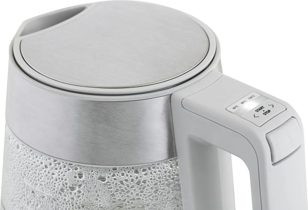 Чайник электрический Haier HK-501 1.7л. 2400Вт серый корпус: стекло/пластик (TD0036930RU)