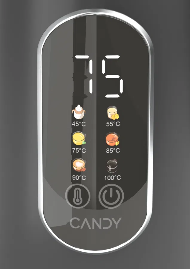 Чайник электрический Candy CK-400 1.7л. 2200Вт черный корпус: пластик (FM04WKM00RU)