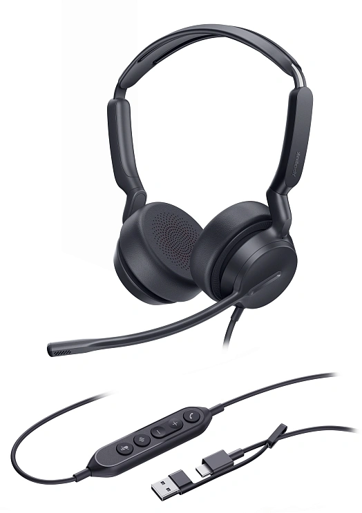 Наушники с микрофоном Yealink UH42 SE черный накладные USB оголовье