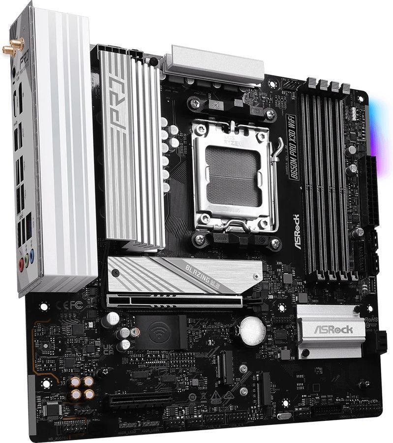 Материнская плата Asrock B650M PRO X3D Socket AM5 AMD B650 4xDDR5 mATX AC`97 8ch(7.1) 2.5Gg RAID+HDMI+DP